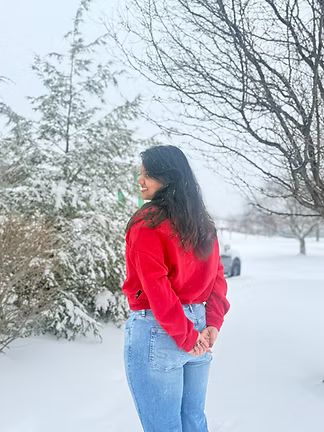 A snowy winter moment
